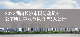 2023湖南长沙市国防动员办公室所属事业单位招聘3人公告