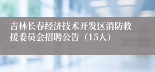 吉林长春经济技术开发区消防救援委员会招聘公告（15人）