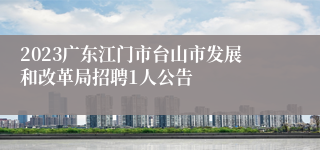 2023广东江门市台山市发展和改革局招聘1人公告