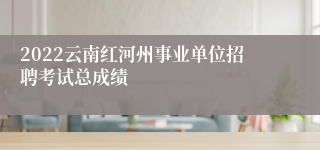 2022云南红河州事业单位招聘考试总成绩