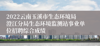 2022云南玉溪市生态环境局澄江分局生态环境监测站事业单位招聘综合成绩