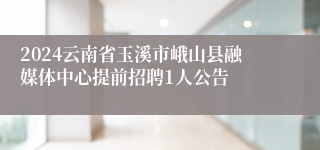 2024云南省玉溪市峨山县融媒体中心提前招聘1人公告