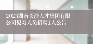 2023湖南长沙人才集团有限公司见习人员招聘1人公告