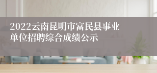 2022云南昆明市富民县事业单位招聘综合成绩公示