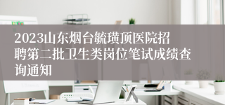 2023山东烟台毓璜顶医院招聘第二批卫生类岗位笔试成绩查询通知