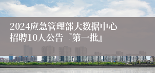 2024应急管理部大数据中心招聘10人公告『第一批』