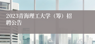 2023青海理工大学（筹）招聘公告