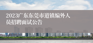 2023广东东莞市道镇编外人员招聘面试公告