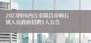 2023四川内江市隆昌市响石镇人民政府招聘1人公告