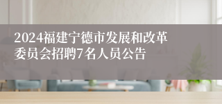 2024福建宁德市发展和改革委员会招聘7名人员公告