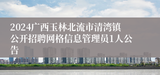 2024广西玉林北流市清湾镇公开招聘网格信息管理员1人公告