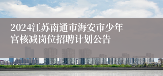 2024江苏南通市海安市少年宫核减岗位招聘计划公告