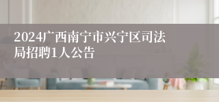 2024广西南宁市兴宁区司法局招聘1人公告