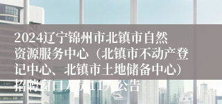 2024辽宁锦州市北镇市自然资源服务中心（北镇市不动产登记中心、北镇市土地储备中心）招聘窗口人员11人公告