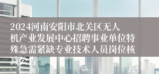 2024河南安阳市北关区无人机产业发展中心招聘事业单位特殊急需紧缺专业技术人员岗位核减公告
