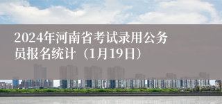 2024年河南省考试录用公务员报名统计（1月19日）