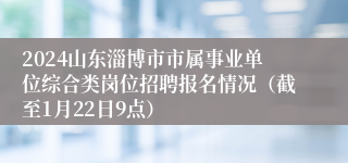 2024山东淄博市市属事业单位综合类岗位招聘报名情况（截至1月22日9点）