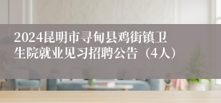 2024昆明市寻甸县鸡街镇卫生院就业见习招聘公告（4人）