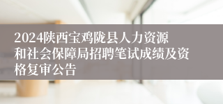 2024陕西宝鸡陇县人力资源和社会保障局招聘笔试成绩及资格复审公告