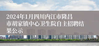 2024年1月四川内江市隆昌市胡家镇中心卫生院自主招聘结果公示