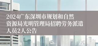 2024广东深圳市规划和自然资源局光明管理局招聘劳务派遣人员2人公告