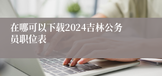 在哪可以下载2024吉林公务员职位表