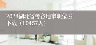 2024湖北省考各地市职位表下载（10457人）