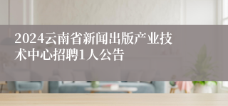 2024云南省新闻出版产业技术中心招聘1人公告