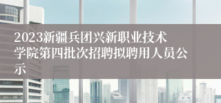 2023新疆兵团兴新职业技术学院第四批次招聘拟聘用人员公示