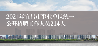 2024年宜昌市事业单位统一公开招聘工作人员214人