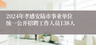 2024年孝感安陆市事业单位统一公开招聘工作人员138人