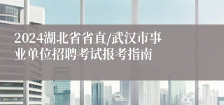 2024湖北省省直/武汉市事业单位招聘考试报考指南