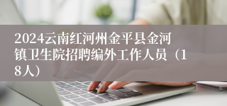 2024云南红河州金平县金河镇卫生院招聘编外工作人员（18人）