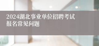 2024湖北事业单位招聘考试报名常见问题