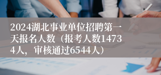 2024湖北事业单位招聘第一天报名人数（报考人数14734人，审核通过6544人）