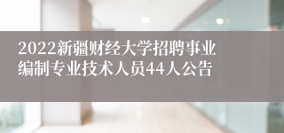 2022新疆财经大学招聘事业编制专业技术人员44人公告