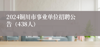 2024铜川市事业单位招聘公告（438人）