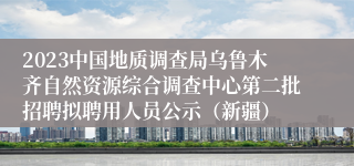 2023中国地质调查局乌鲁木齐自然资源综合调查中心第二批招聘拟聘用人员公示（新疆）