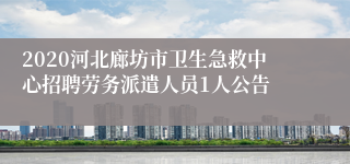 2020河北廊坊市卫生急救中心招聘劳务派遣人员1人公告