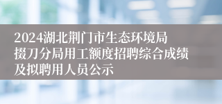 2024湖北荆门市生态环境局掇刀分局用工额度招聘综合成绩及拟聘用人员公示