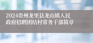 2024贵州龙里县龙山镇人民政府招聘团结村常务干部简章