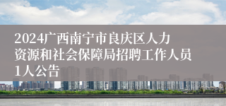 2024广西南宁市良庆区人力资源和社会保障局招聘工作人员1人公告