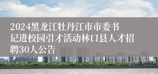 2024黑龙江牡丹江市市委书记进校园引才活动林口县人才招聘30人公告