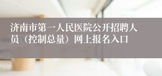 济南市第一人民医院公开招聘人员（控制总量）网上报名入口