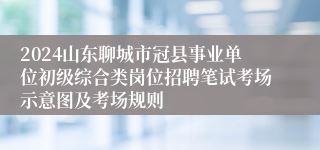 2024山东聊城市冠县事业单位初级综合类岗位招聘笔试考场示意图及考场规则