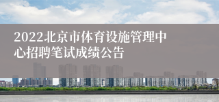 2022北京市体育设施管理中心招聘笔试成绩公告