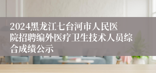 2024黑龙江七台河市人民医院招聘编外医疗卫生技术人员综合成绩公示