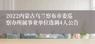 2022内蒙古乌兰察布市委巡察办所属事业单位选调4人公告