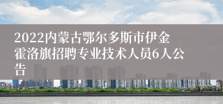 2022内蒙古鄂尔多斯市伊金霍洛旗招聘专业技术人员6人公告