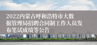 2022内蒙古呼和浩特市大数据管理局招聘合同制工作人员发布笔试成绩等公告